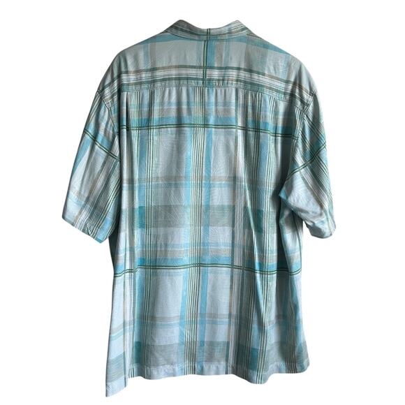 Tommy Bahama Mens Shirt Size Blue Plaid Button Up Preppy Classic Office Travel - Picture 3 of 8